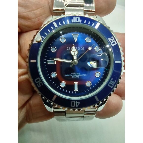Oruss 1853 Blue Face Date Watch - Picture 1 of 13
